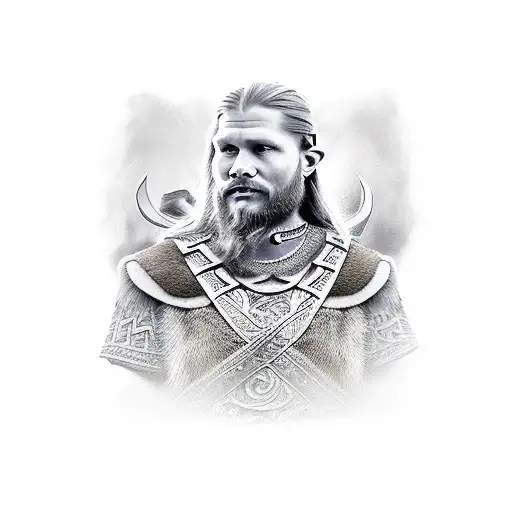 Handsome Viking King Lovingly Emracing His Petite Beautiful Queen