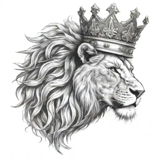 Lion Wearing A Crown That Has A Star Of David In Its Eye