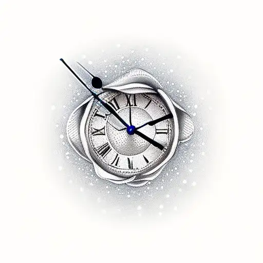 Clock On Top Of Rose