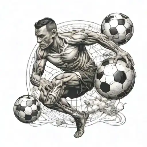 Strong Atlas Carrying Soccer Ball As If He Was Carrying The World