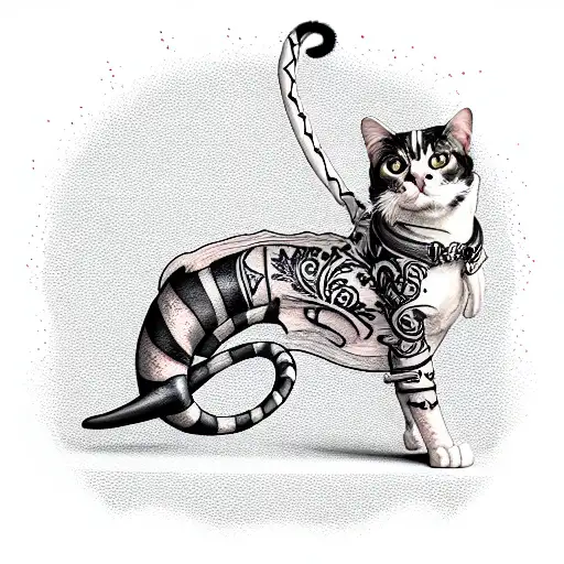 A Full-length Pirate Cat With One Leg
