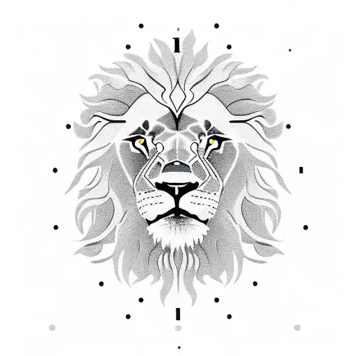 Lion With Clock Around One Eye