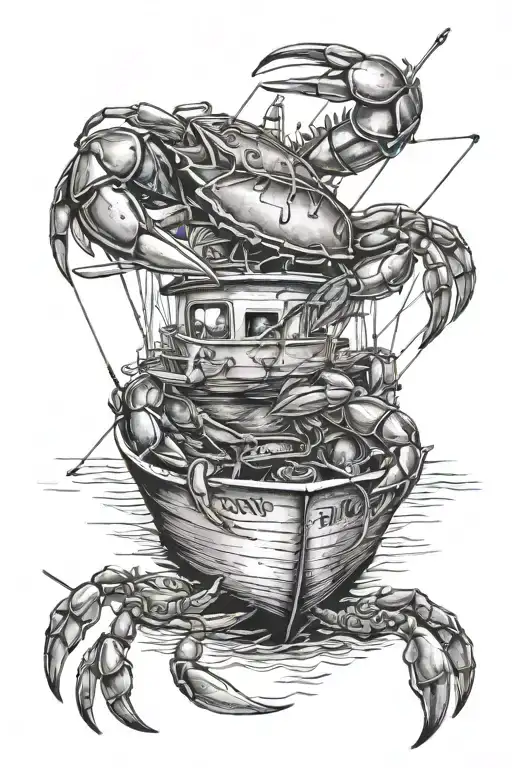 Boat Crabbing And Fishing