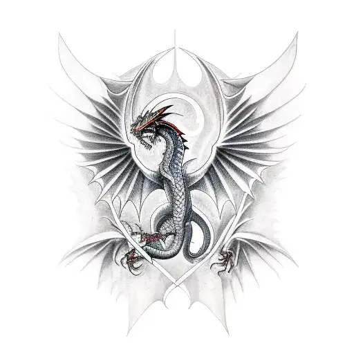 Dragon With Long Wings