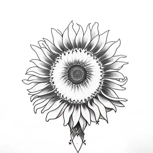 Sunflower With Colour