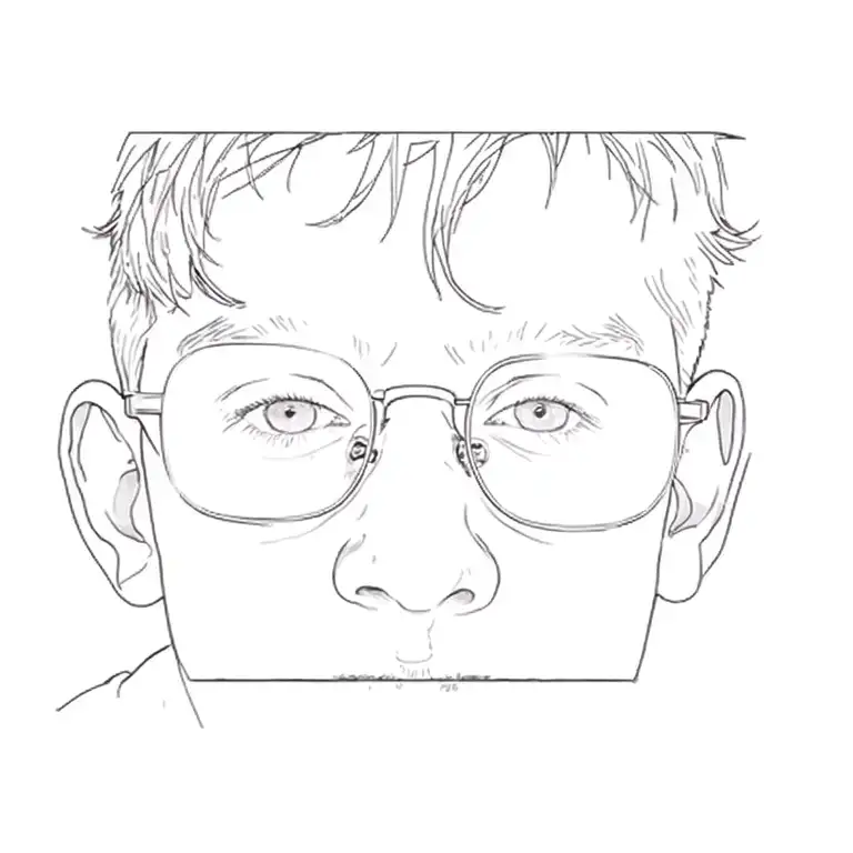 A Young Man Wearing Glasses