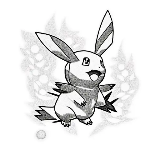 Forrest With Pokemon In Sky