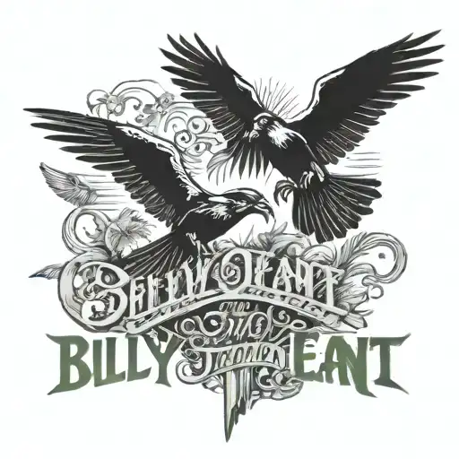 Billy Talent Two Album Logo With Birds Flying In The Background