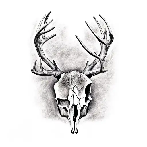 Landscape With Deer Skull