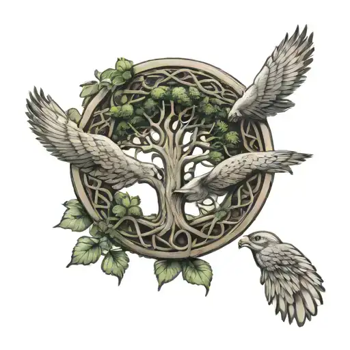 Celtic Tree Of Life Celtic Knot Polish Falcon