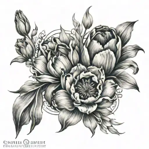 Tulips And Zodiac Sign Combined