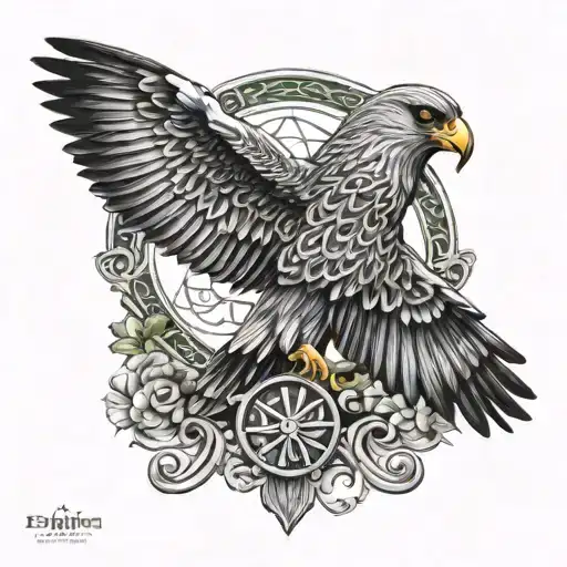 Celtic Harp Polish Falcon