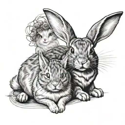Rabbit Love Cat