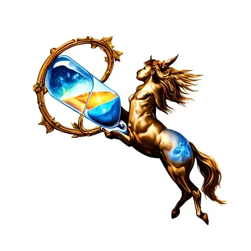 Sagittarius And Hourglass