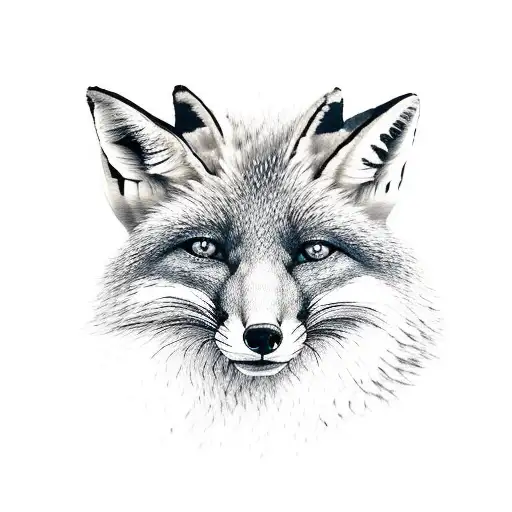 Fox Comming Out Of His Den