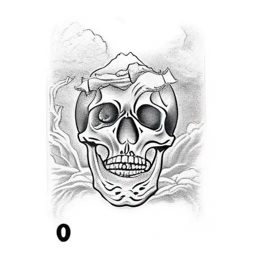 Skeleton The Lovers Tarot Card In A Graveyard