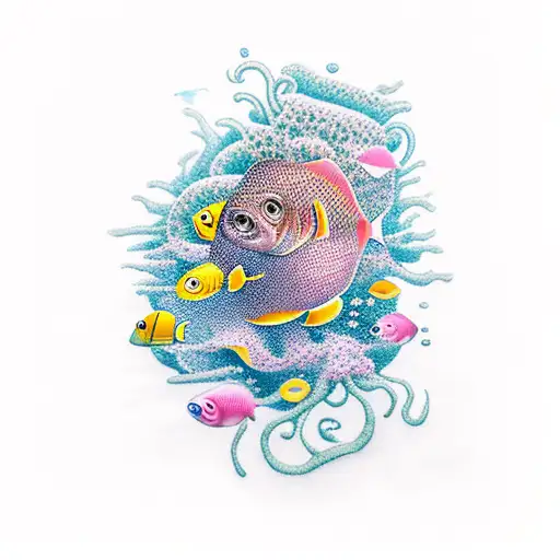 Underwater Life With Fish