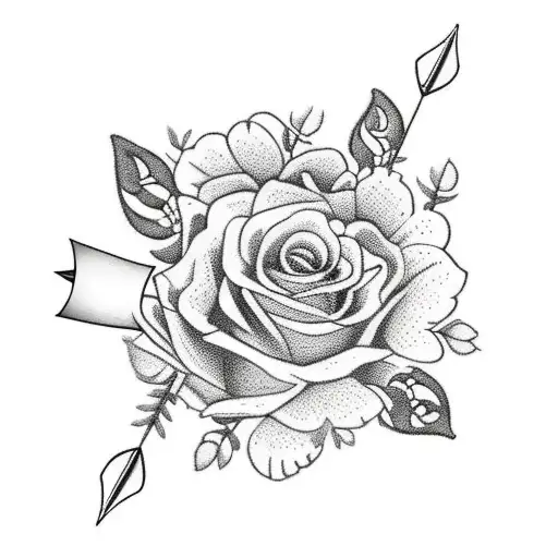 Ankle And Lynx Braclet With Flowers And Arrow