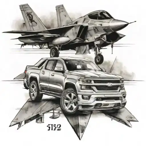 Car And Airplane F22