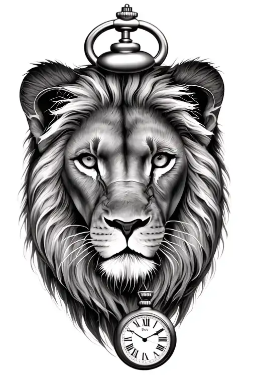 Lion Head Pocket Watch