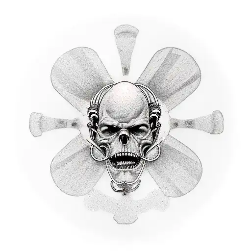 Rearview Mirror With Pain And Hardshipt In The Mirror