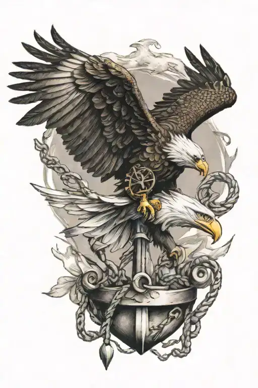 Eagle Carrying An Anchor