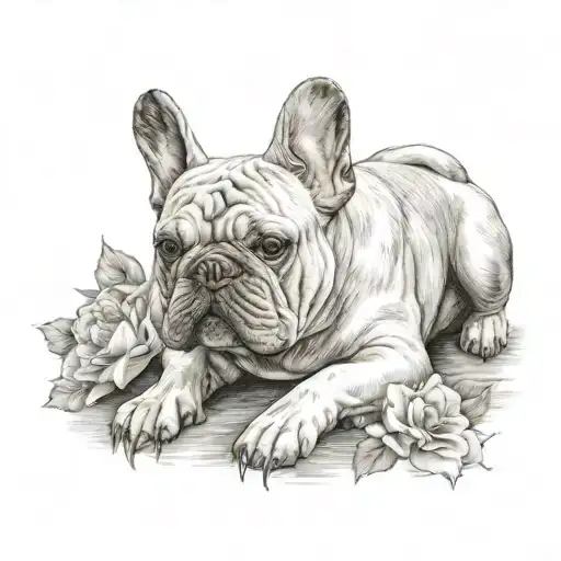 Frenchie Bulldog Working Out