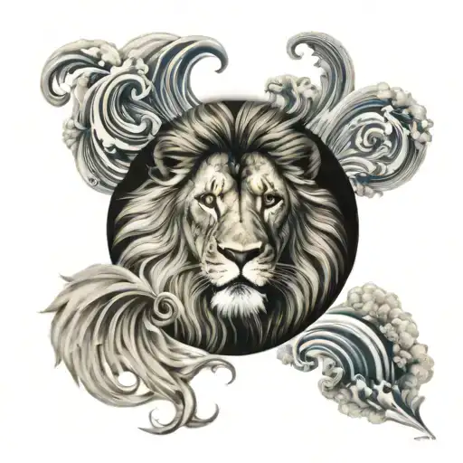 Wave And Lion