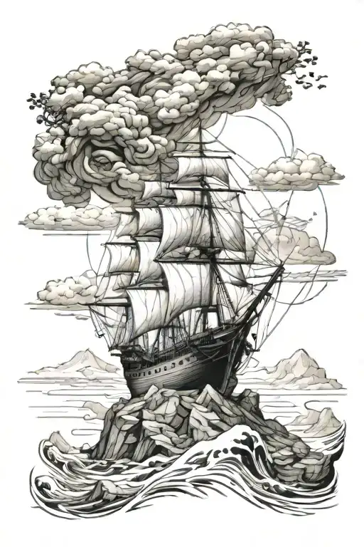 Sisyphus Mountain Nature Ship Sailing