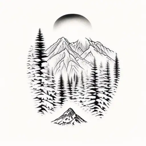 Mountain Tamalpais Silhouette And Redwoods Inside