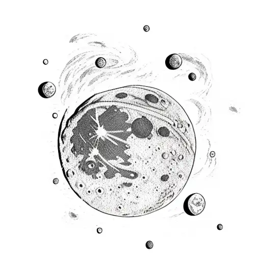 Astronauta On The Moon Listening An Old Radio And A Red Rose On The Moon