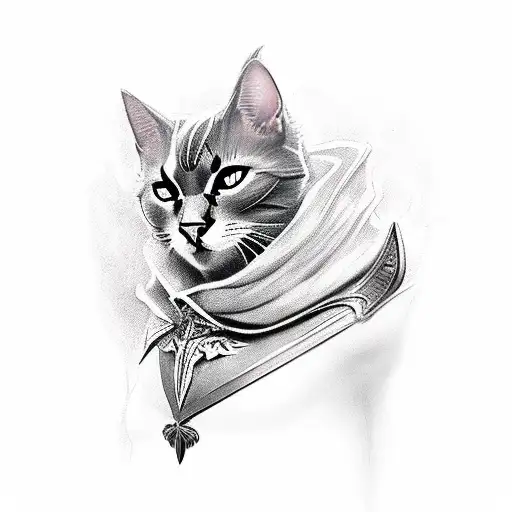 Black Cat In Assassin's Creed Outfit