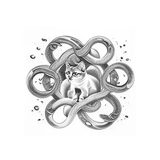 A Cat Paw Print Inside An Infinity Symbol