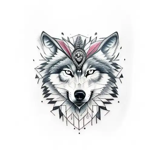 Woman Wolf Headress
