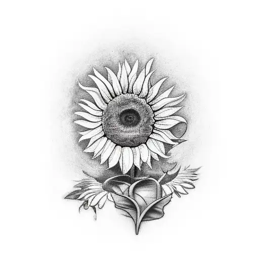 Sunflowers Growing From A Broken Skull