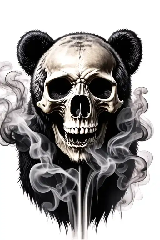 Skull Death Bear Smoke