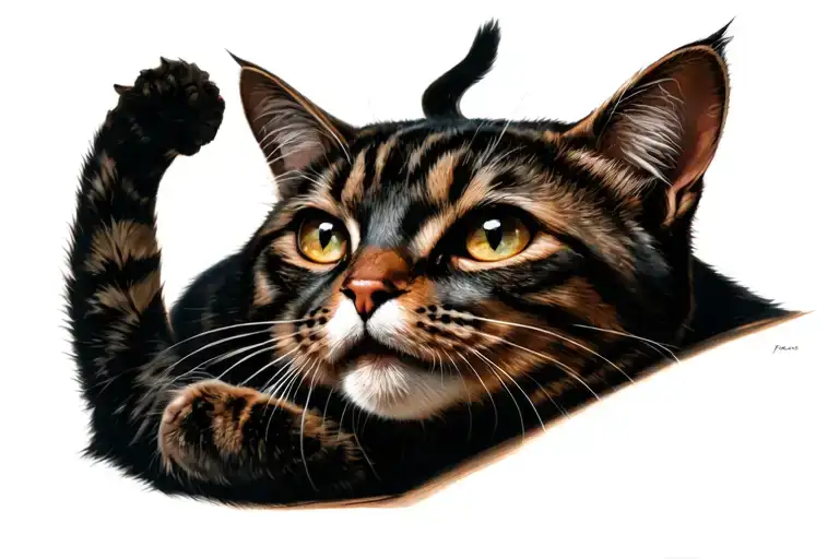 Cat Scrathing Its Owner