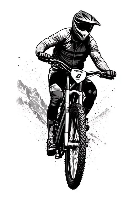 Mountain Bike Going Down