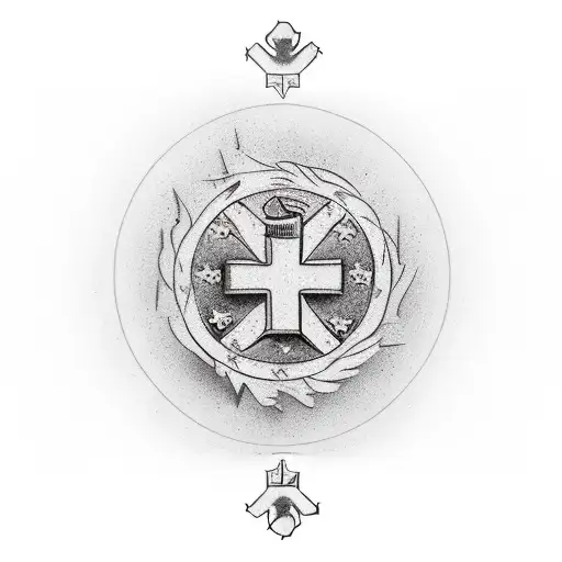 A Realistic Depiction Of A Country Music Stage With A Cross-shaped Spotlight