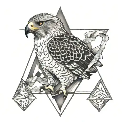 Hawk Face Inside Triangle