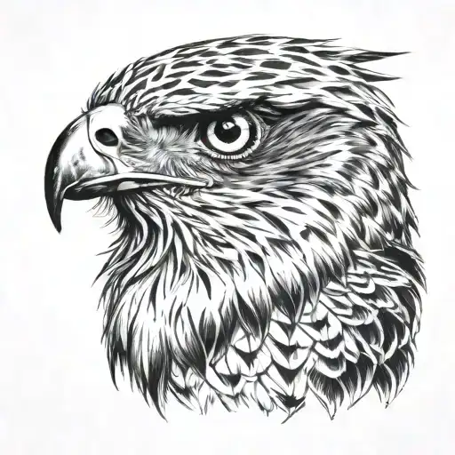 Hawk Face Inside Traingle Bottom