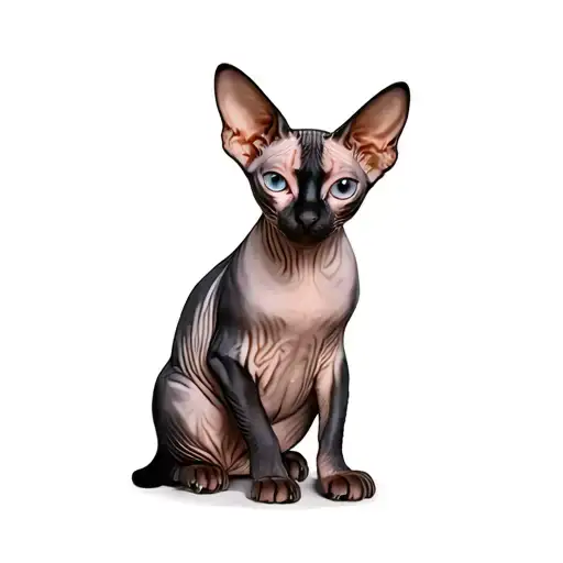A Sphynx Cat Sitting