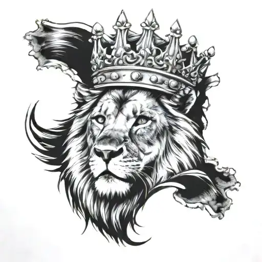 Lion Crown Looking