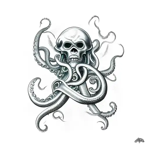 Kraken Grabbing A Pirate Ship