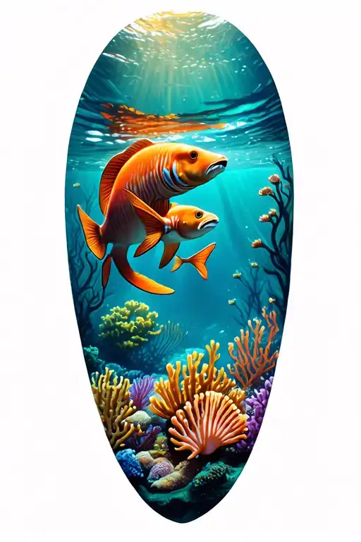 Reef With Animals In The Ocean