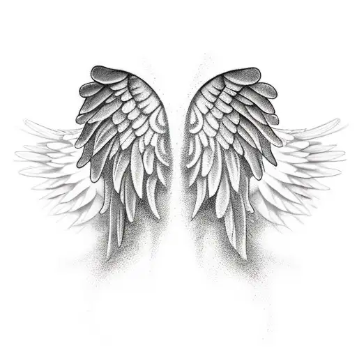 Four Large Angel Wings