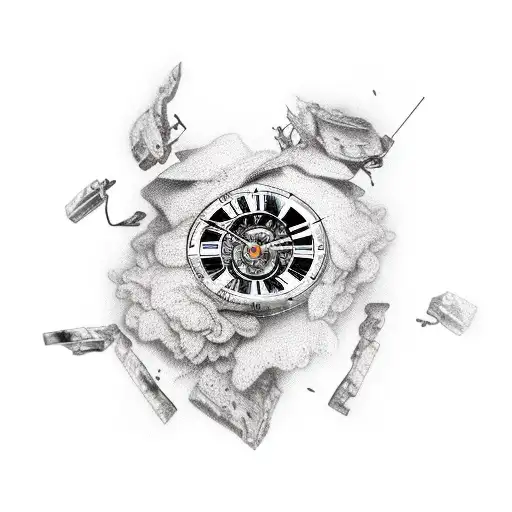 Broken Clock With Crosss