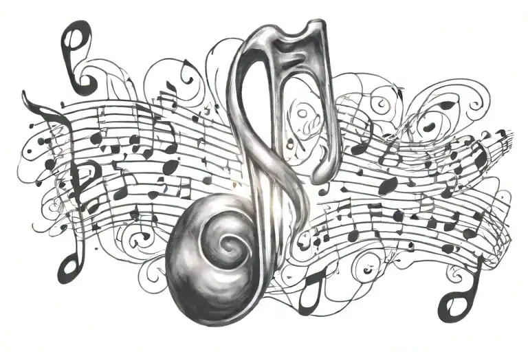 Music Note Graffiti Inspired Design