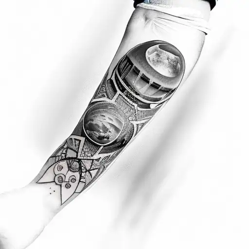 A Man Looking Up Into Space