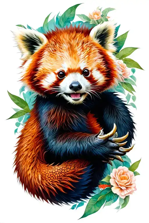 Red Panda And Dragon